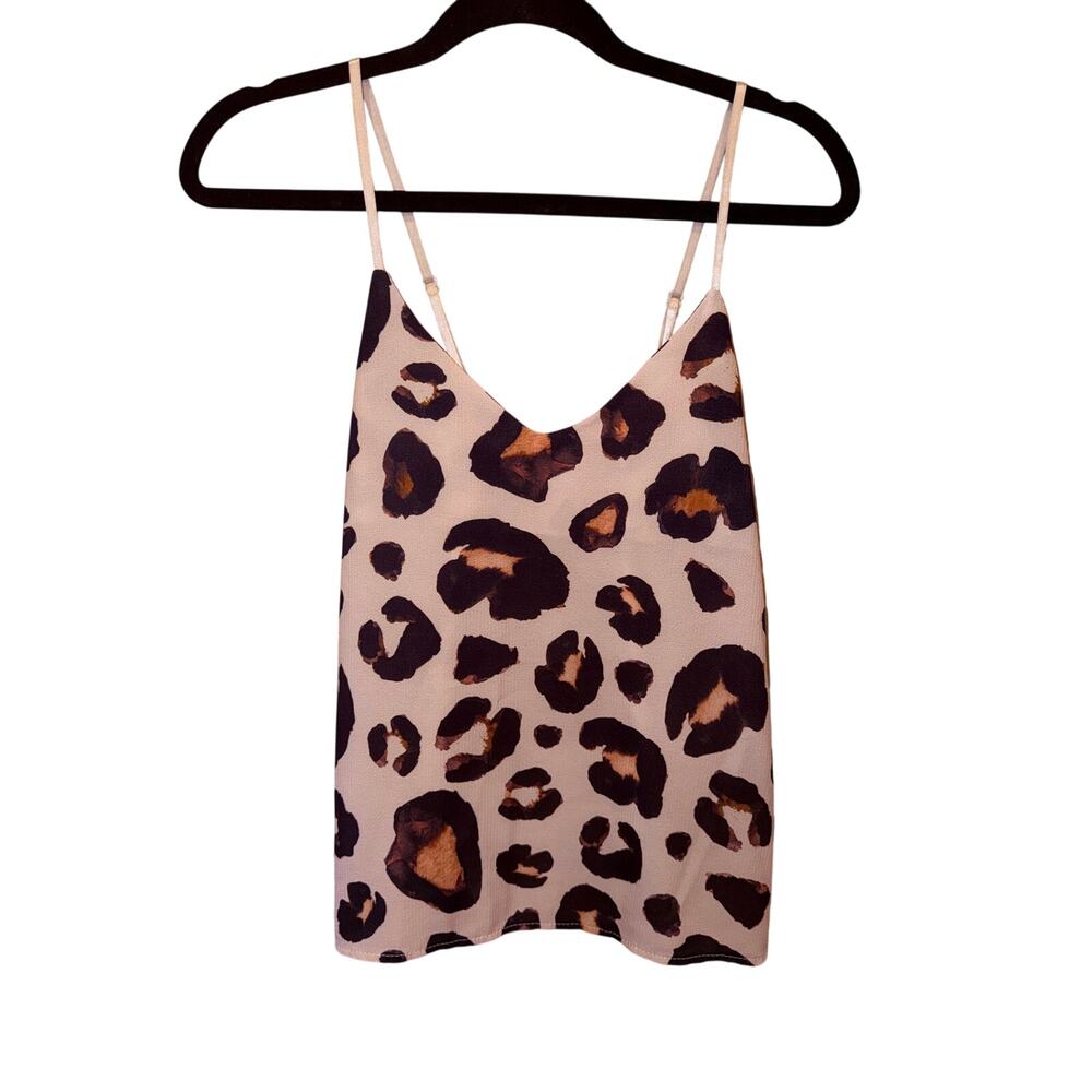 Boohoo Cheetah Print Spaghetti Strap Top